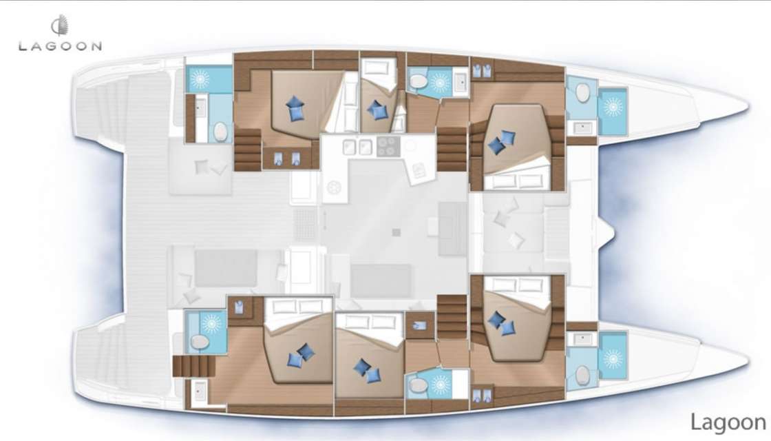 План яхты Lagoon 52