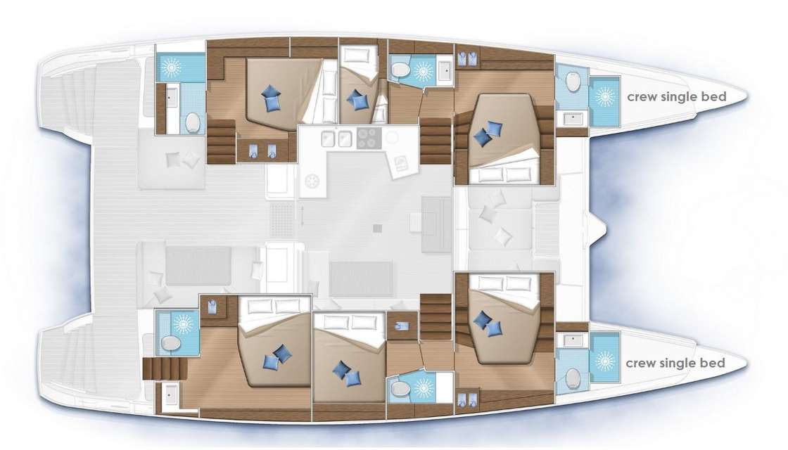 Plans du bateau Lagoon 52