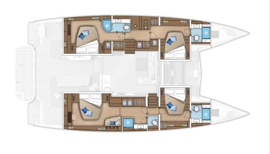 План яхты Lagoon 55