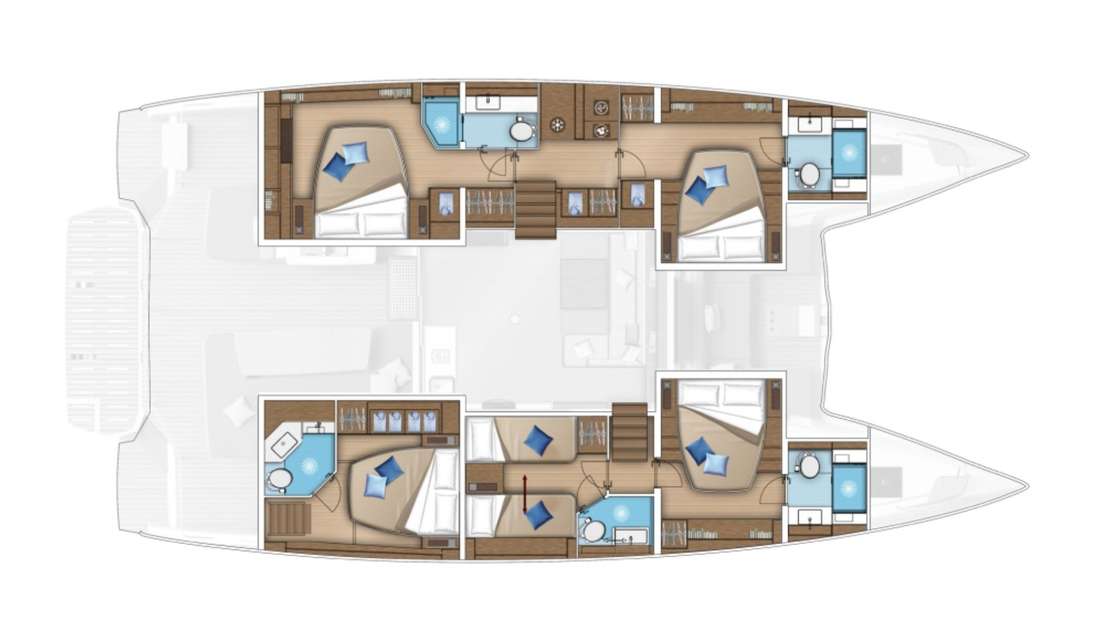 Piano della barca Lagoon 55