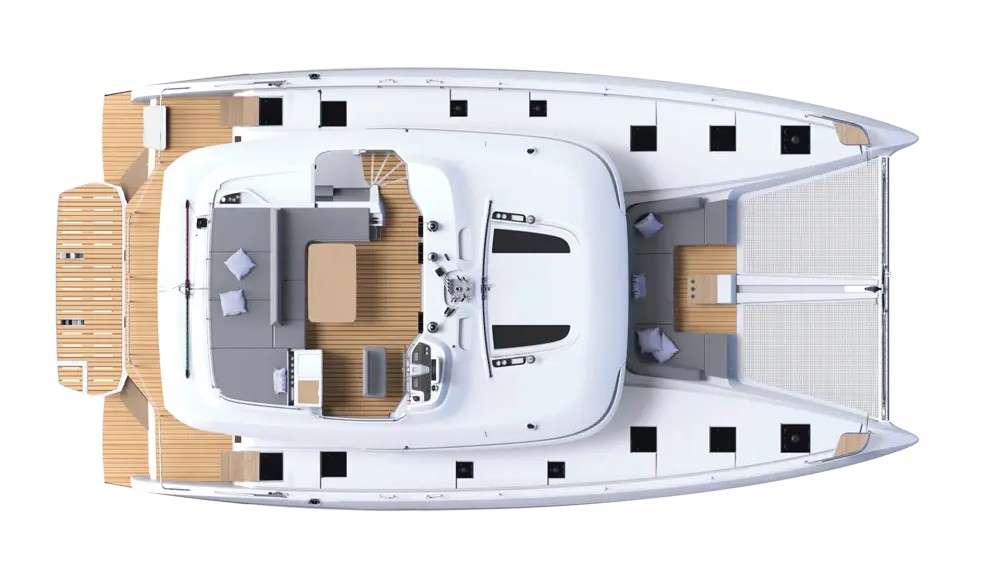 Distribución del barco Lagoon 55