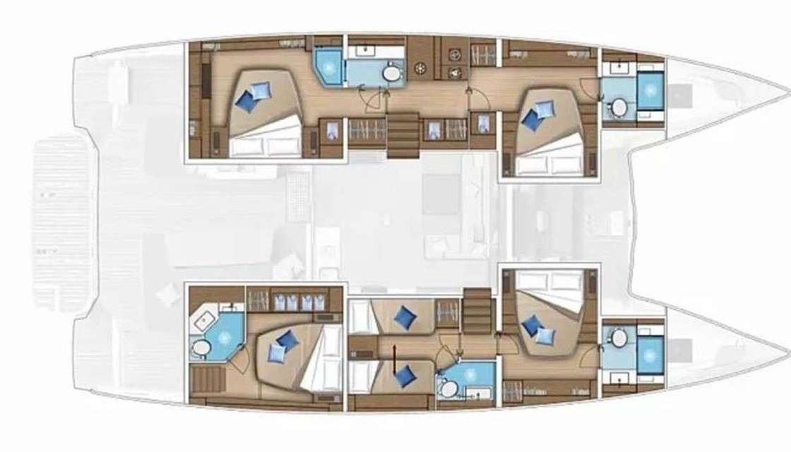 План яхты Lagoon 55