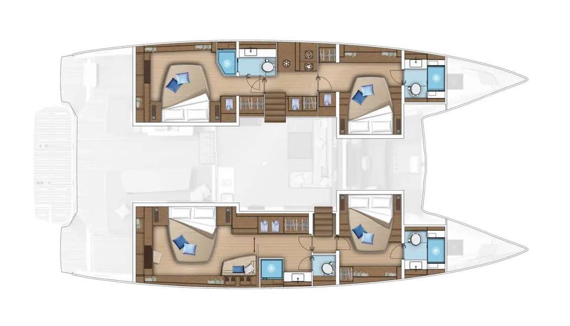 План яхты Lagoon 55