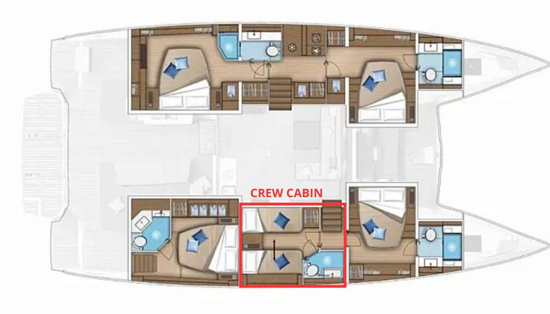 Layout of the boat Lagoon 55