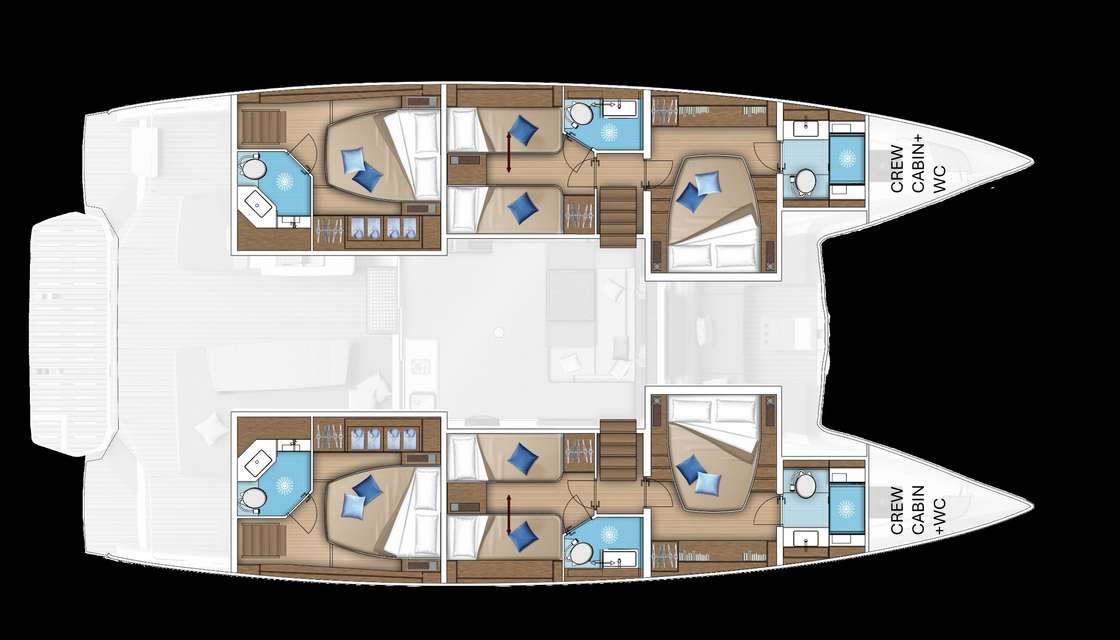 План яхты Lagoon 55