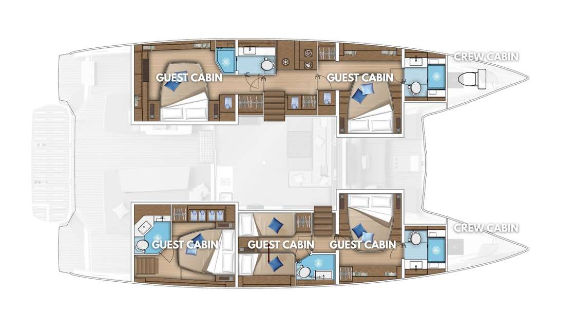 План яхты Lagoon 55