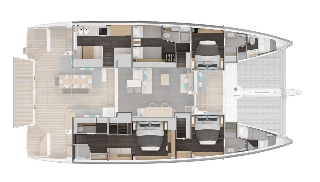 Plans du bateau Lagoon 60
