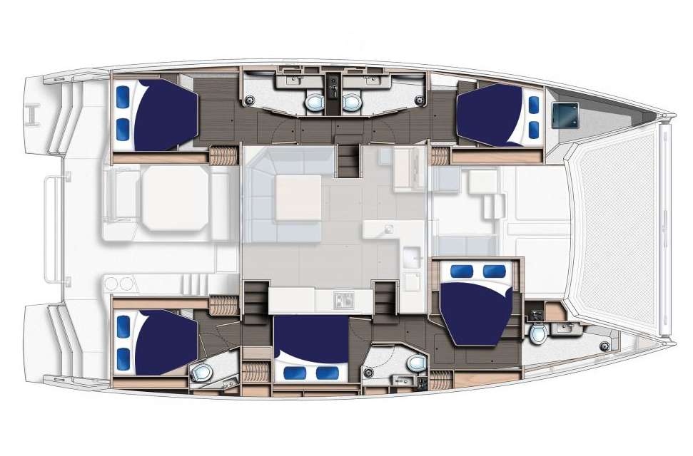 Piano della barca Leopard 50