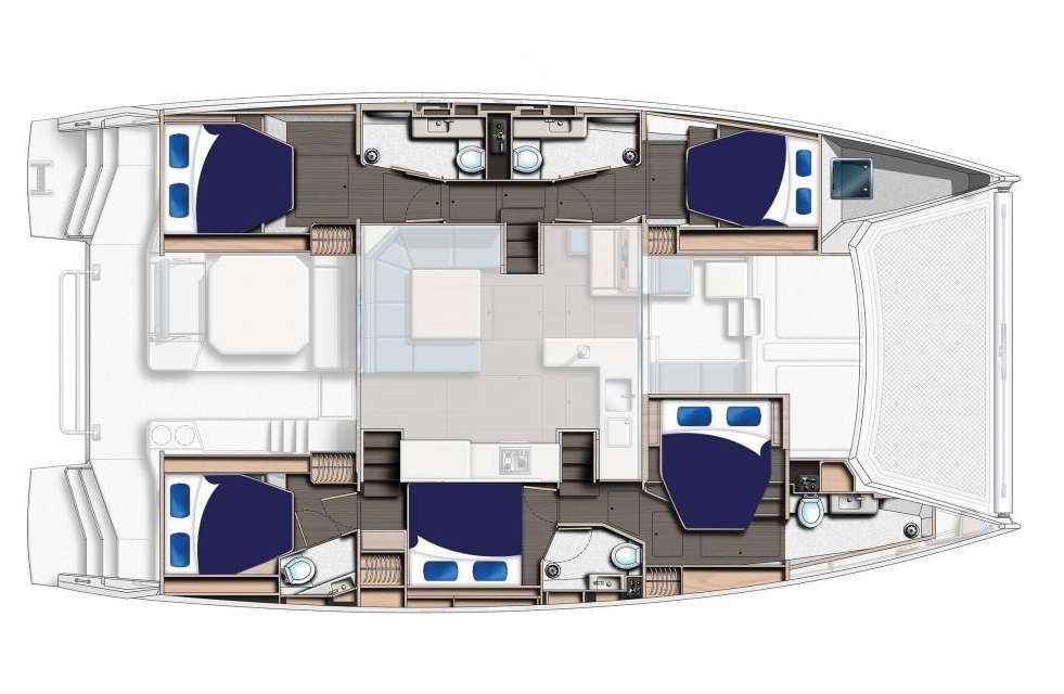 Layout of the boat Leopard 50