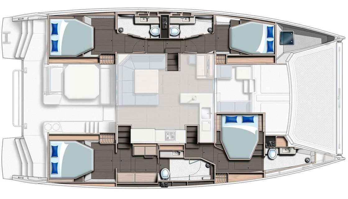 План яхты Leopard 50