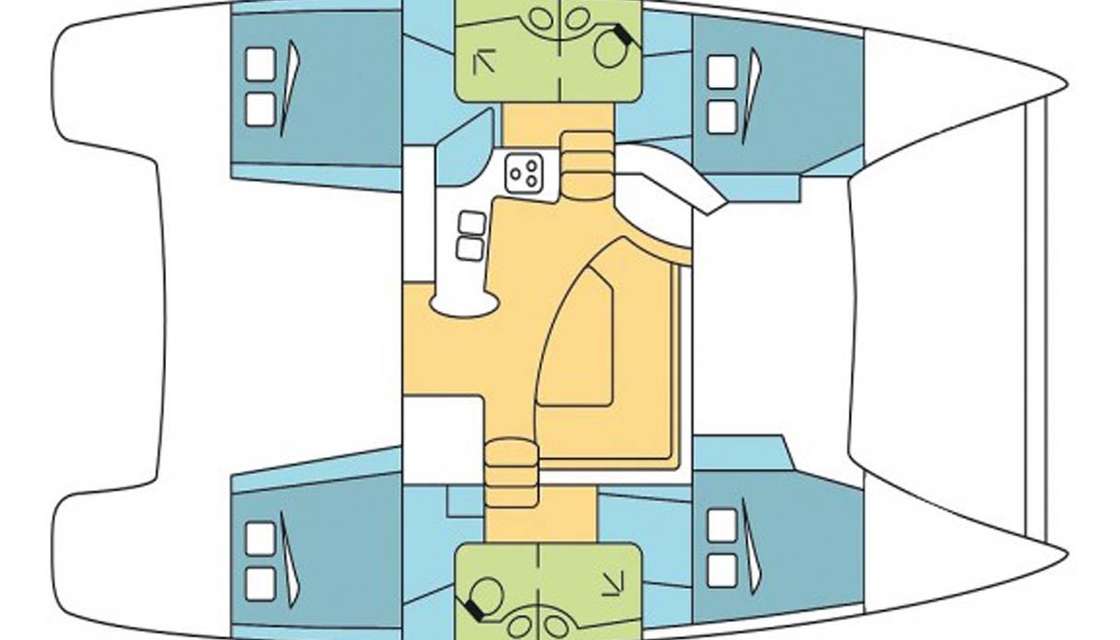 Layout of the boat Lipari 41