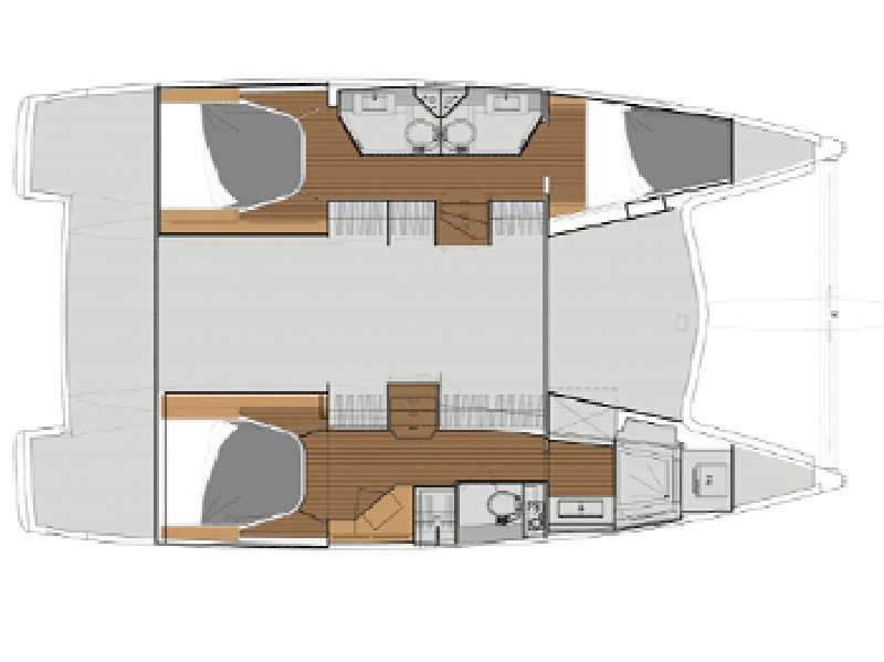 Layout of the boat Lucia 40