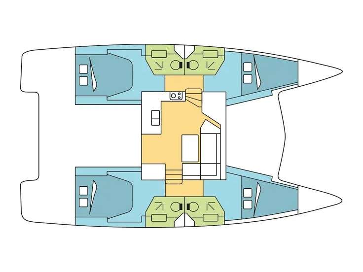 Layout of the boat Lucia 40