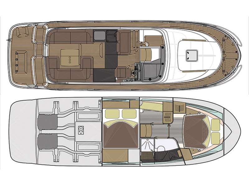 Layout of the boat Marex 360 Cabriolet Cruiser