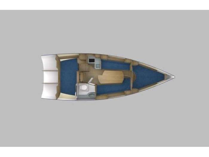 Layout of the boat Maxus 28