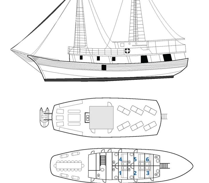 План яхты Moja Maja