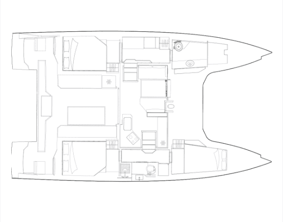 Piano della barca Nautitech 40 Open
