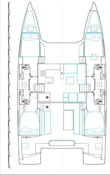 Bootslayouts Nautitech 46 Fly