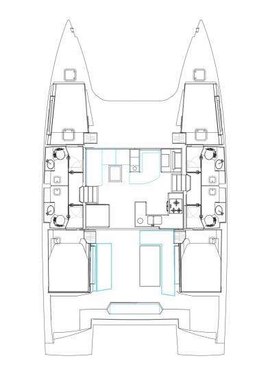 План яхты Nautitech 46 Fly