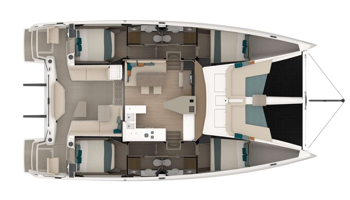 Piano della barca Nautitech 48 Open