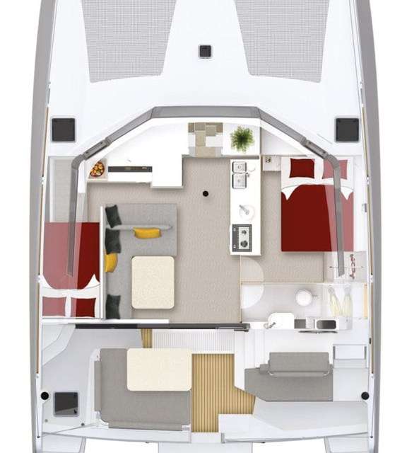 Layout of the boat Neel 43