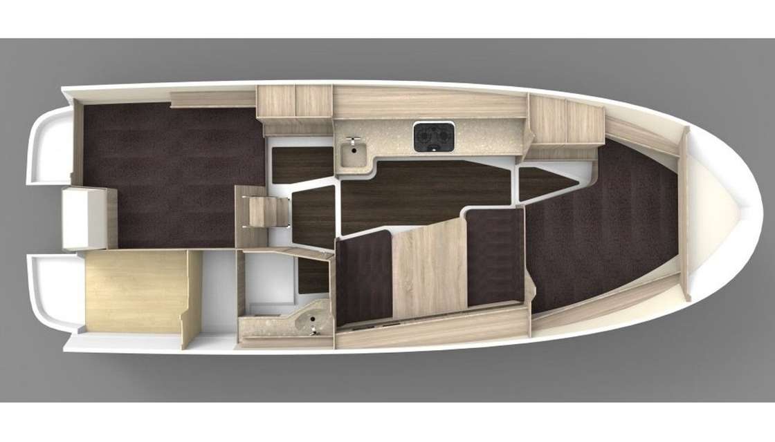 Layout of the boat Nexus Revo 870