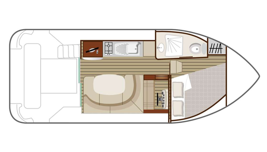 Piano della barca Cruiser Comfort XL 2/4 Pers