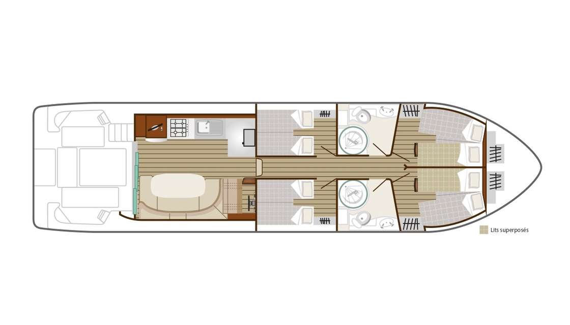 Piano della barca Cruiser Premium 8/12 Pers