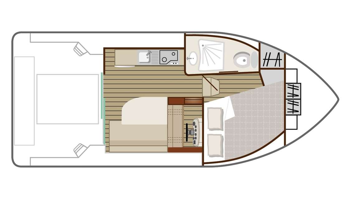 План яхты Cruiser Comfort 2/4 Pers