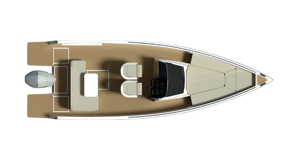 Layout of the boat Nuva M8 Cabin