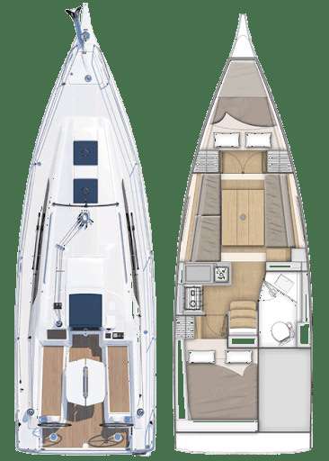 План яхты Oceanis 30.1