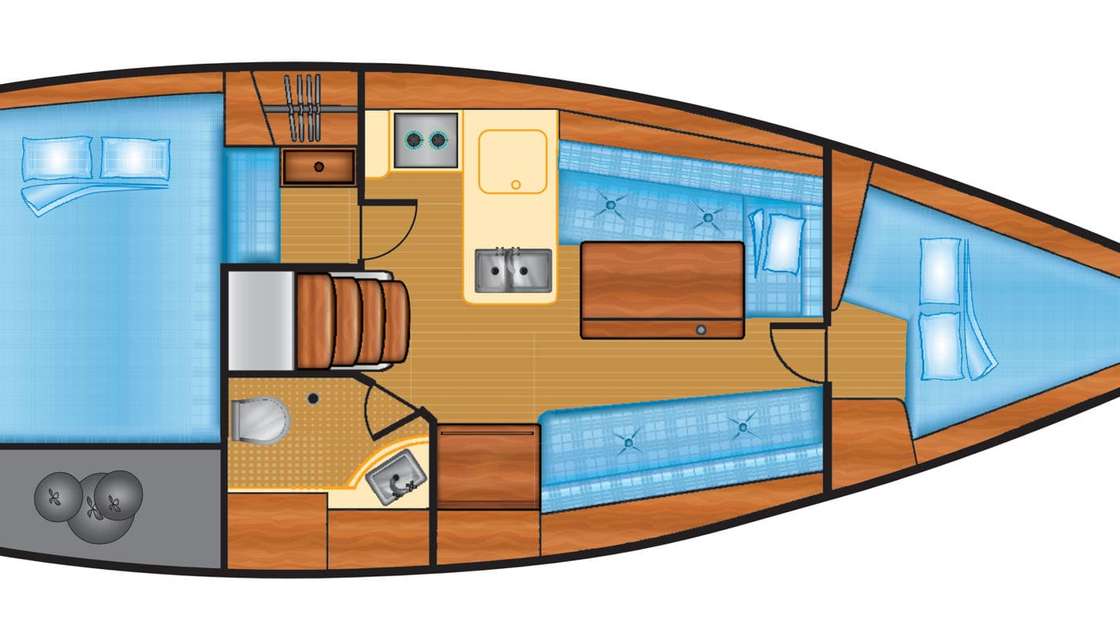 План яхты Oceanis 31