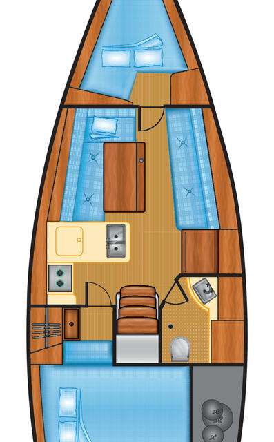 План яхты Oceanis 31