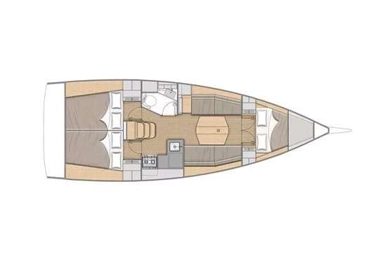 Distribución del barco Oceanis 34.1