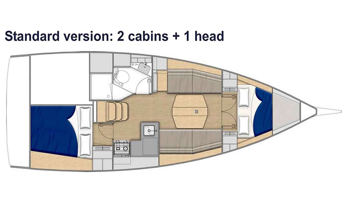 Piano della barca Oceanis 34.1