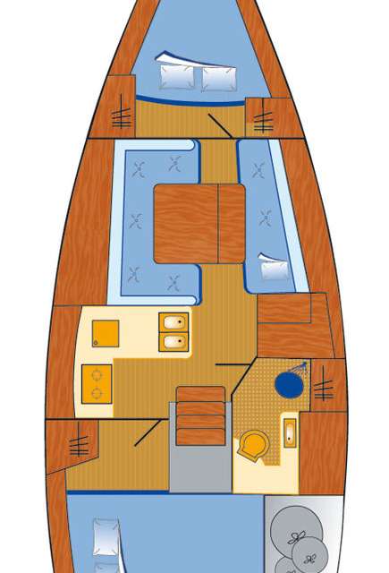 План яхты Oceanis 34