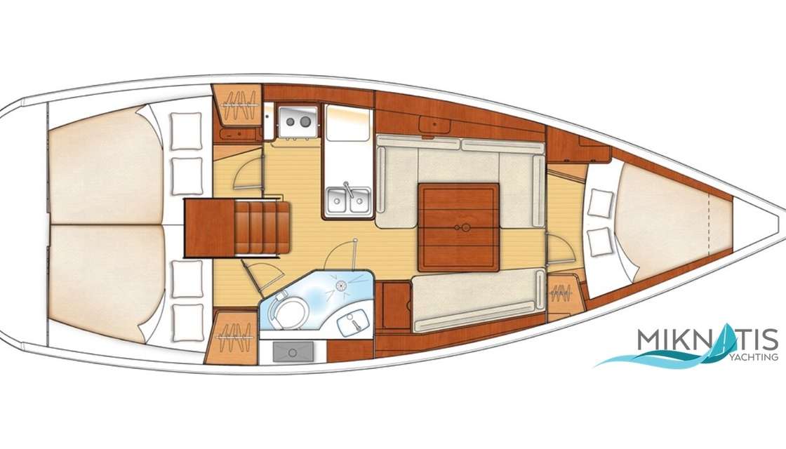 Plans du bateau Oceanis 34