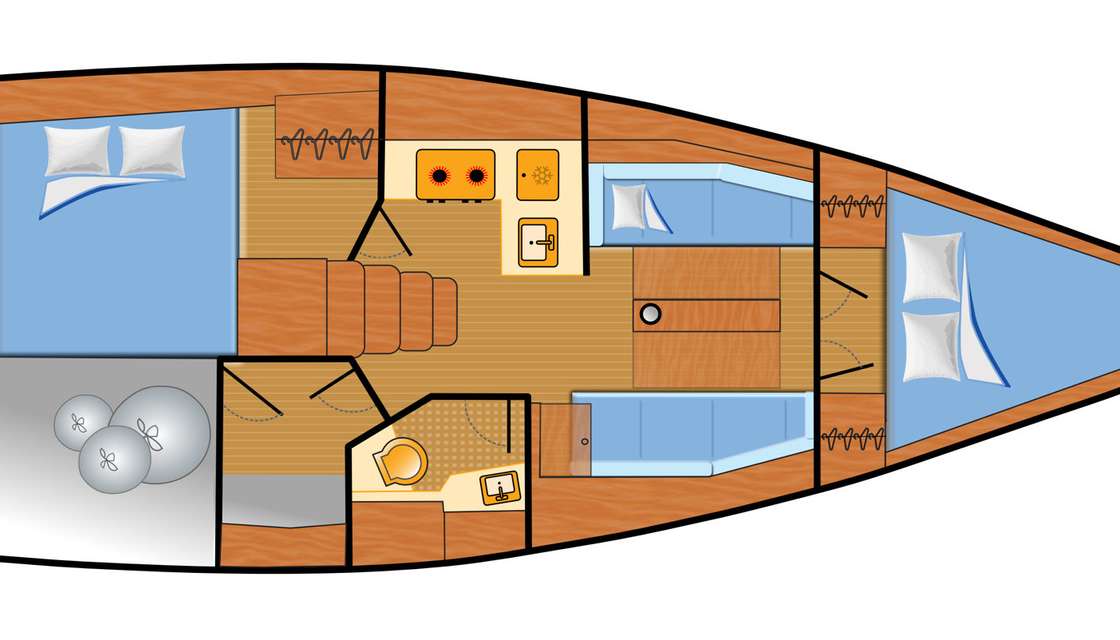 Piano della barca Oceanis 35.1