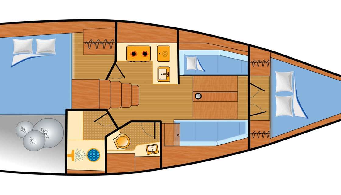 Plans du bateau Oceanis 35.1
