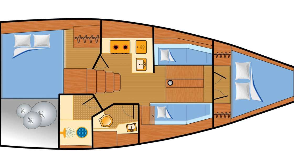 Piano della barca Oceanis 35.1