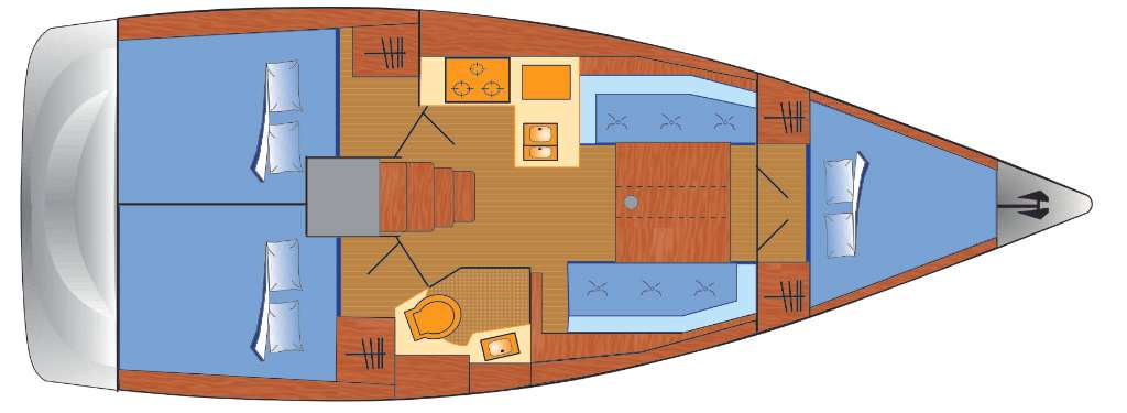 Piano della barca Oceanis 35.1