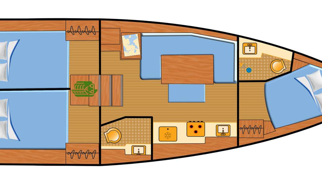 Piano della barca Oceanis 37.1