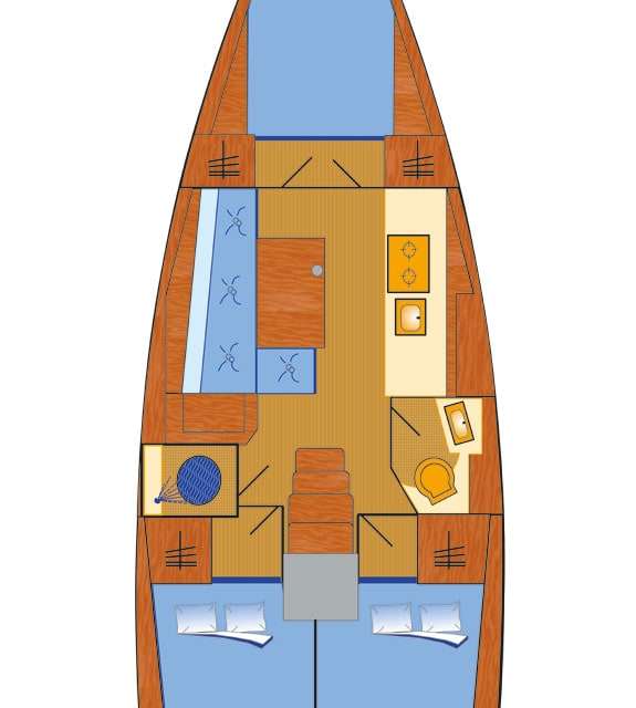 Piano della barca Oceanis 38.1