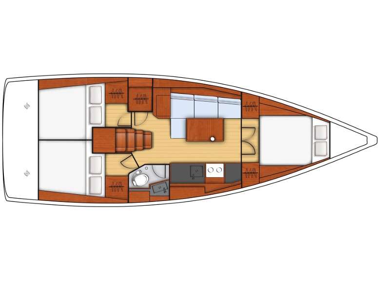 Plans du bateau Oceanis 38.1