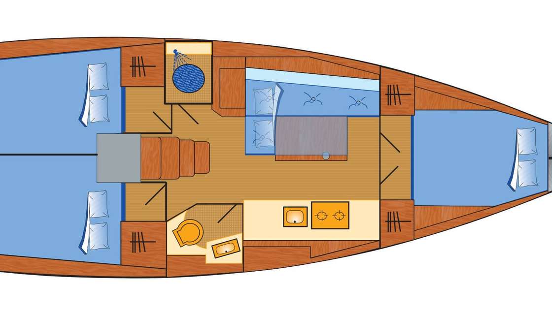 Plans du bateau Oceanis 38.1