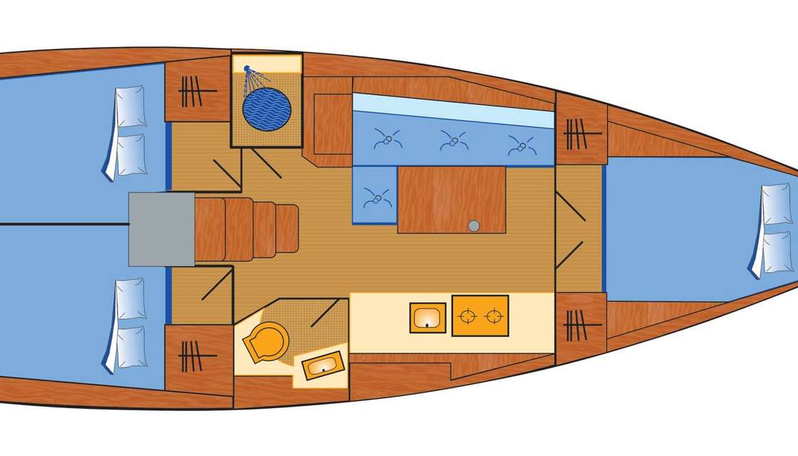 Plans du bateau Oceanis 38.1