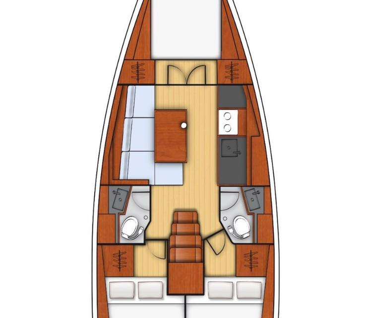План яхты Oceanis 38.1