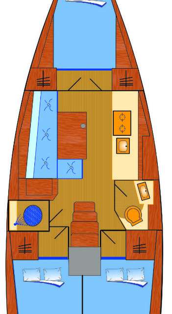 План яхты Oceanis 38.1