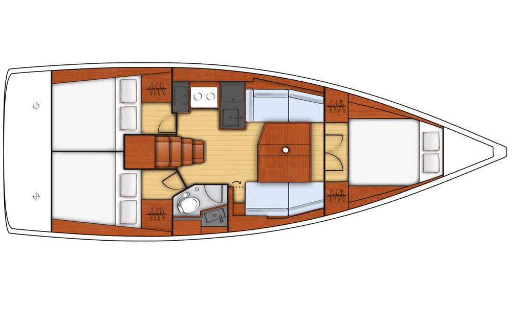 Plans du bateau Oceanis 38.1