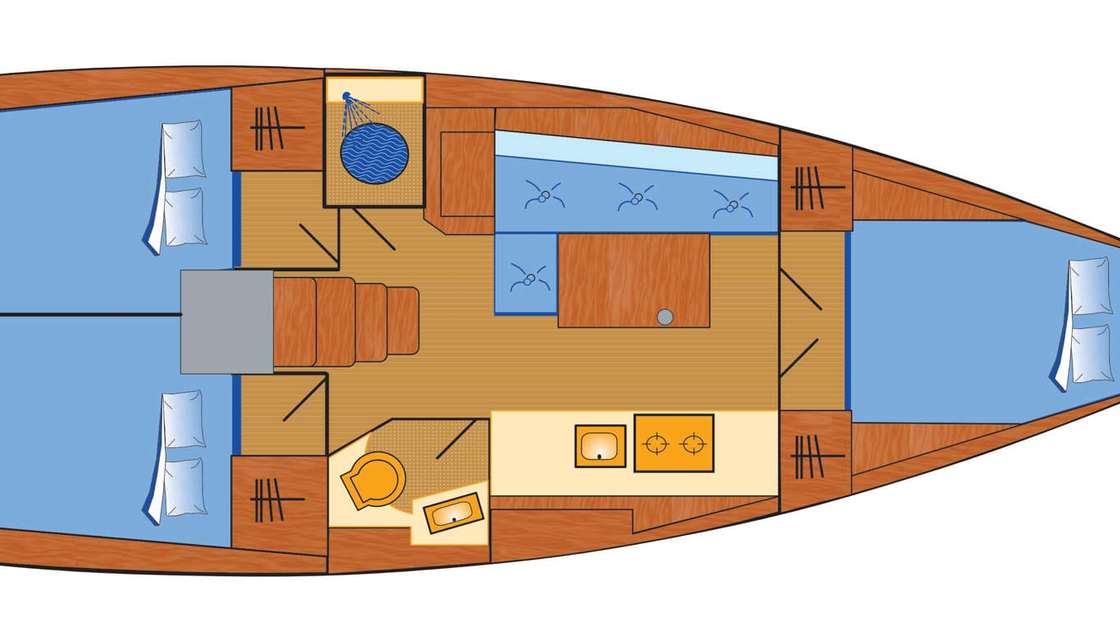 Plans du bateau Oceanis 38.1